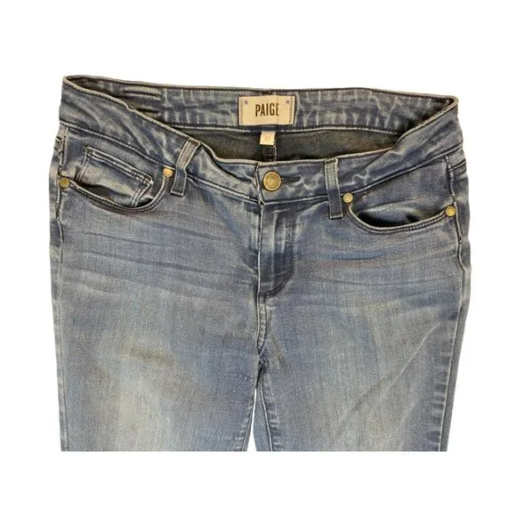 Paige Jeans Verdugo Ultra Skinny Distressed 27 x 29 Blue Stretch Comfortable - Picture 5 of 9